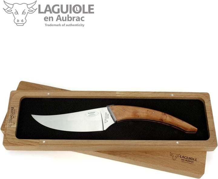 Laguiole en Aubrac - Le Buron - Design Käsemesser aus Frankreich - Griffschalen Wacholder
