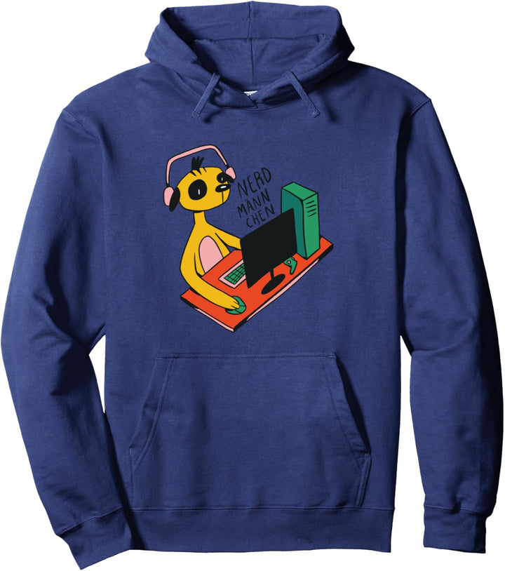 Nerdmännchen Gamer Zocker Nerd Pullover Hoodie