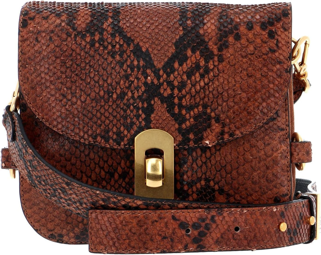 Coccinelle Zaniah Python Shoulderbag Tan