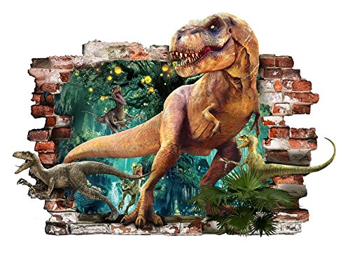 Dinosaurier T-Rex 3D entfernbarer PVC-Aufkleber Hauptdekorativer Aufkleber für Schlafzimmeraufkleber