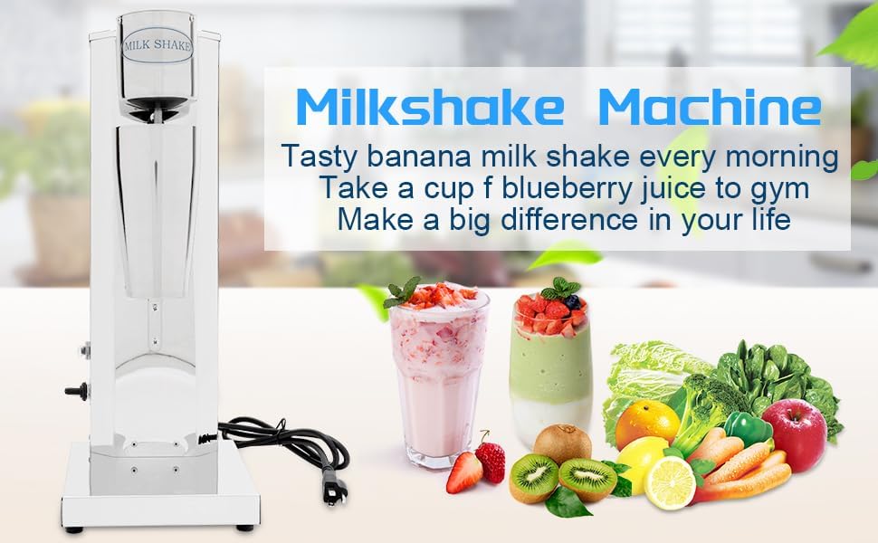 180W Milchshake Maker, Shaker Maschine Getränkemischer, Power Drink Mixer Gastro Standmixer-Barmixer