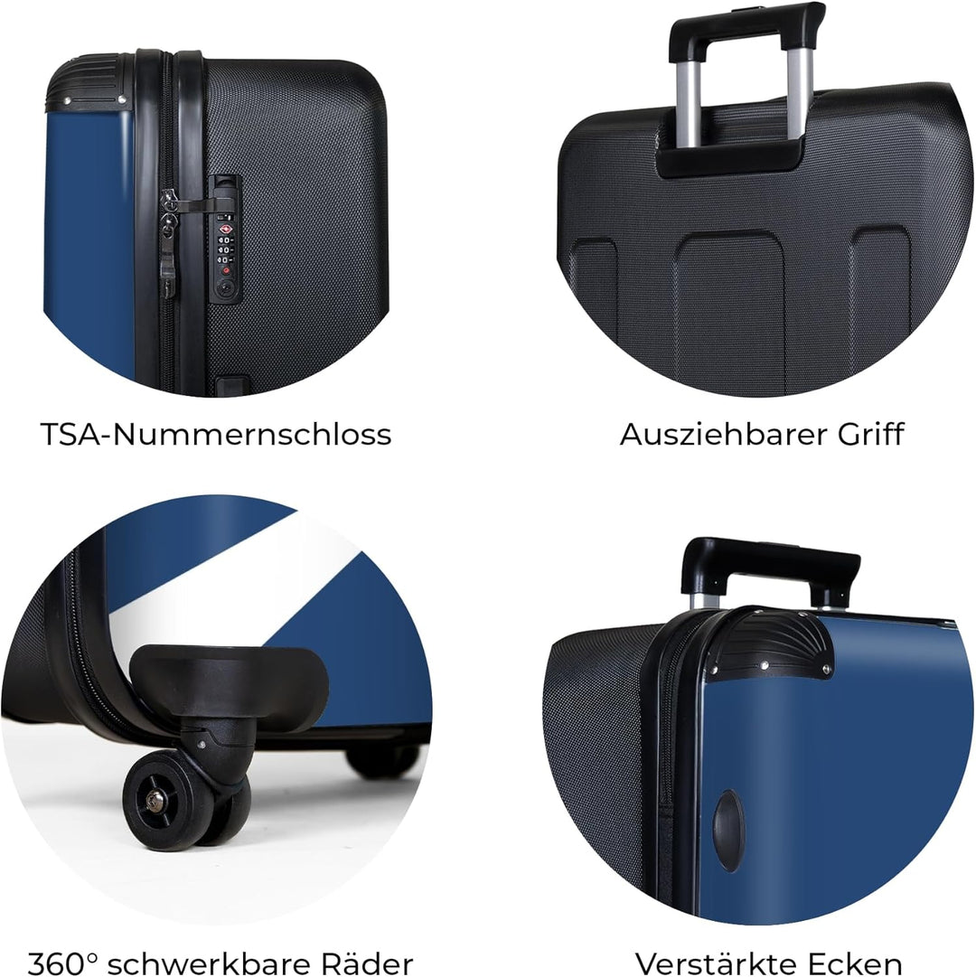 Koffer XL Gross 77x51.5x28 cm Reisekoffer mit Rollen Leicht Trolley grosser Hartschalenkoffer Rollko