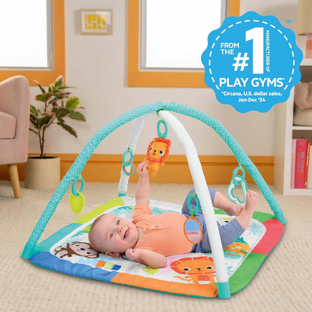 Bright Starts Wild Wiggles Jungle Jubilee FoldAway Aktivitätsspielzeug für Neugeborene und ältere Ki