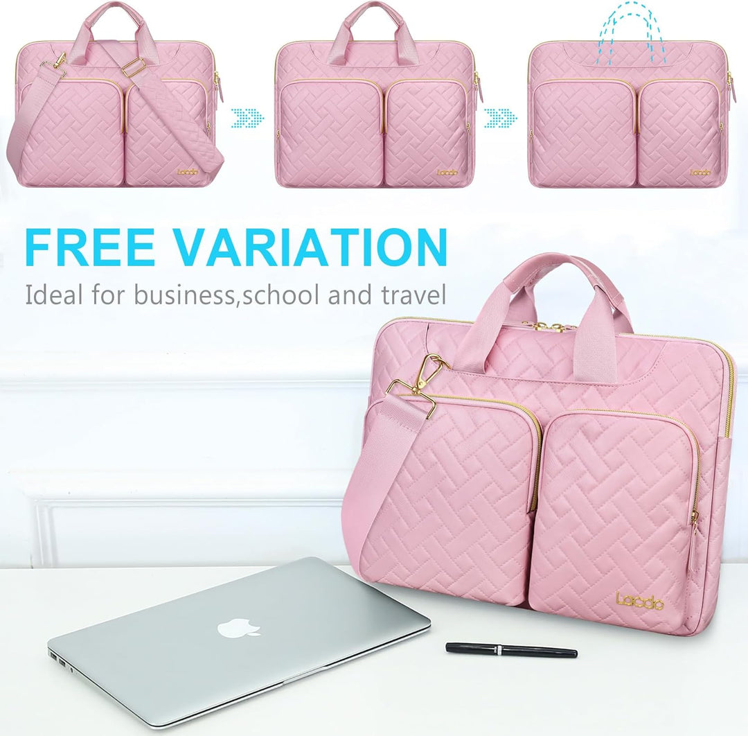 Lacdo 360° Rundumschutz Laptop Schultertasche Hülle für Acer HP Dell ASUS Laptop 15-15.6 Zoll, Acer