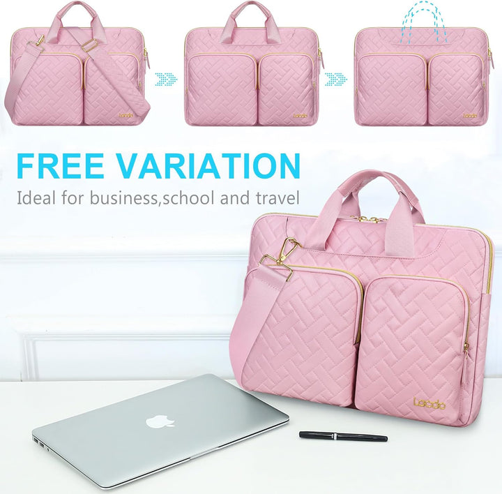 Lacdo 360° Rundumschutz Laptop Schultertasche Hülle für Acer HP Dell ASUS Laptop 15-15.6 Zoll, Acer