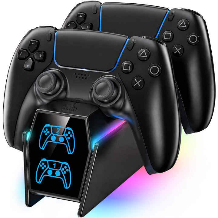 PS5 Controller Ladestation, RGB PS5 Zubehör Ladestationen für PS5 Controller & Edge Controller, PS5