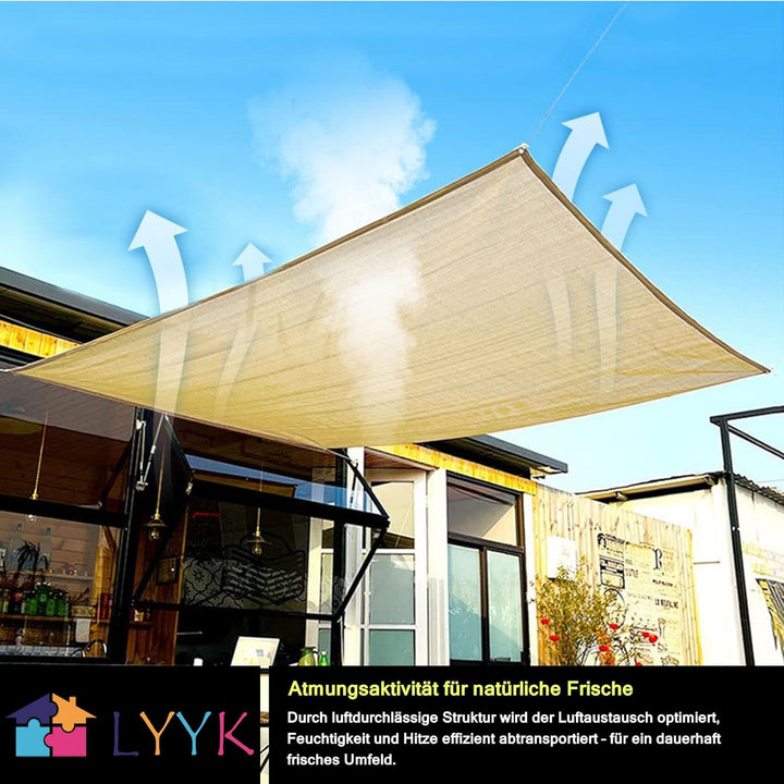 Sonnenschutz Schattennetz,Beschattung für Terrassenüberdachung,Outdoor UV-Beständiges Atmungsaktiv S