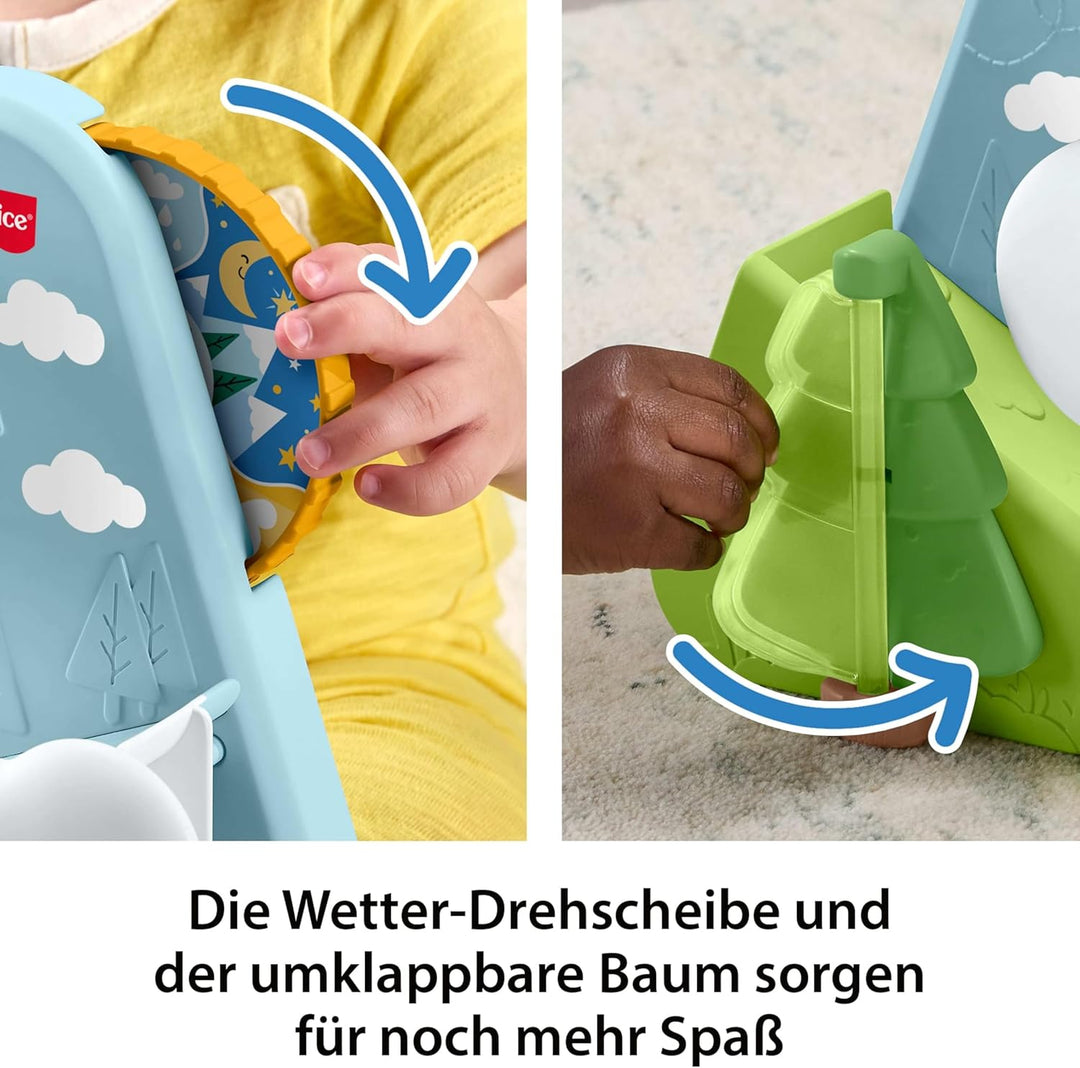 Fisher-Price Babyspielzeug Camping-Freunde Kullerberg, Aktivitätsspielzeug zum Hinterherkrabbeln für