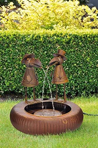 Haushalt International Metall Brunnen Zwei Raben Wasserspeier Springbrunnen Gartenbrunnen Zierbrunne