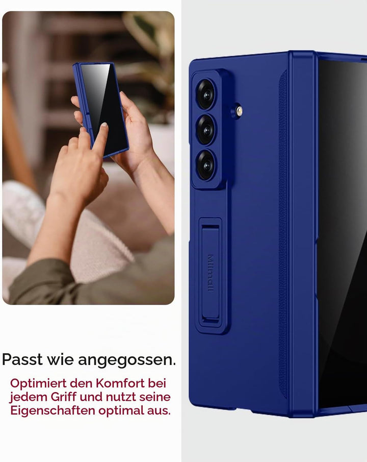 Miimall Kompatibel mit Samsung Galaxy Z Fold 7 Hülle mit Displayschutz Anti-SPY, [Magnetischer Schar