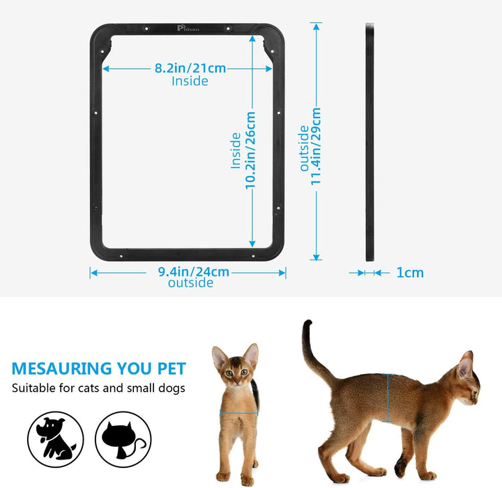 Katzenklappe Innentür, Hundeklappen Katzenklappe Automatisch, Haustier Bildschirm Türklappe Abschlie