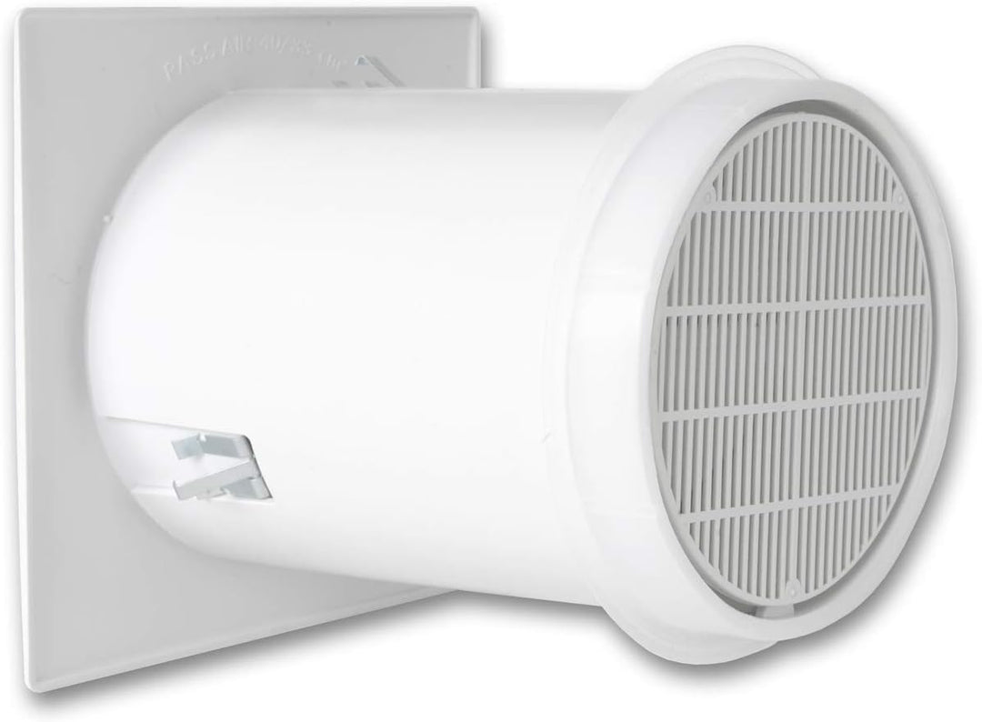 La Ventilazione ACQ10CB-Y Lüftungsgitter, Bianco, 126x126 mm Bianco 126x126 mm Mit Thermostatventil,
