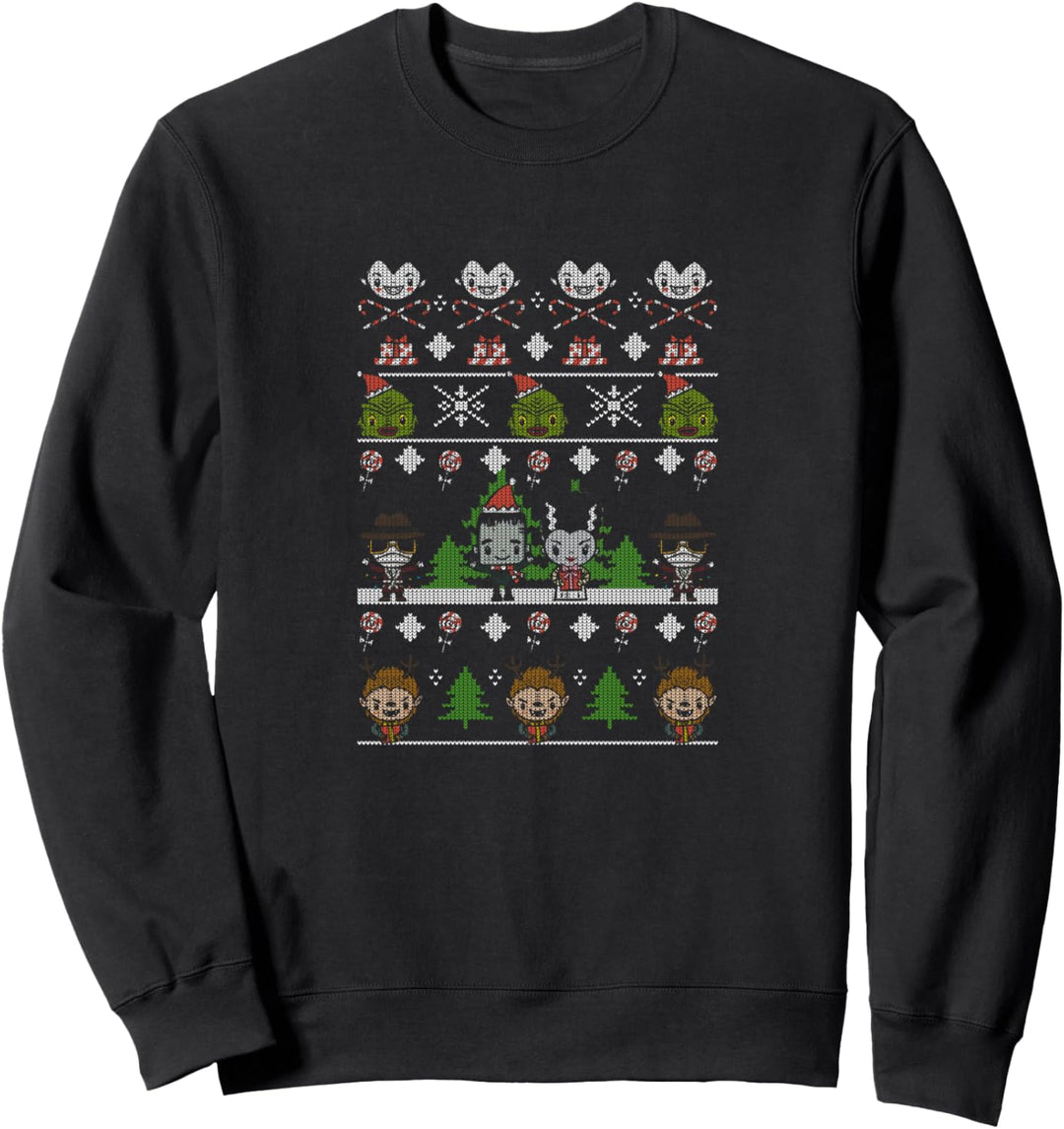 Universal Monsters Christmas Group Ugly Sweater Style Sweatshirt