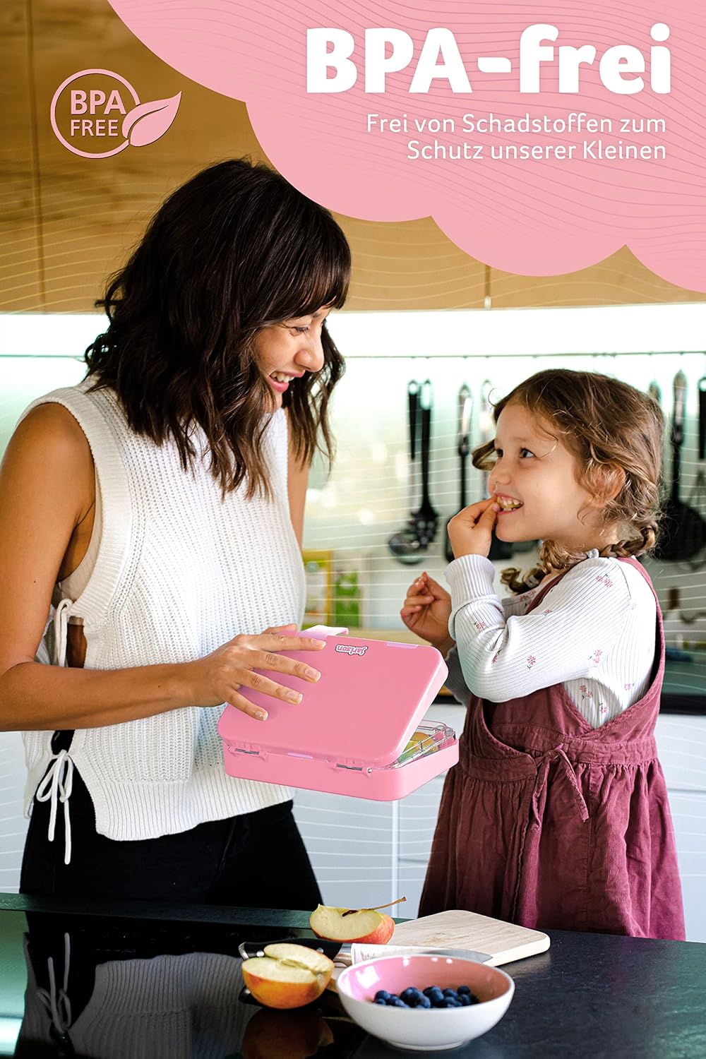 Jarlson® Brotdose Kinder mit Fächern TONI [AUSLAUFSICHER] - Bento Lunchbox mit Trennfächern - Frühst