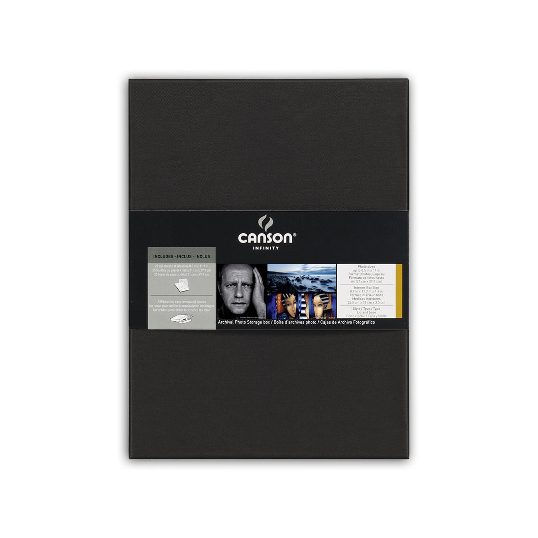 CANSON Archival Photo/Storage 32x24x4cm Box, Schwarz, 1 Box, Ideal für professionelle Fotografen Up