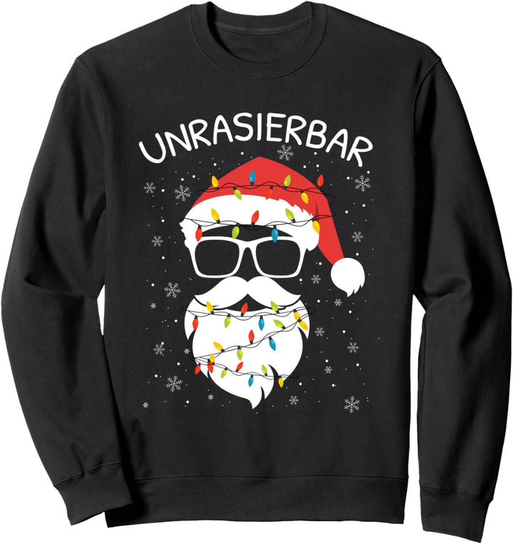 Bart Weihnachtsmann Unrasierbar Spruch Bartträger Sweatshirt