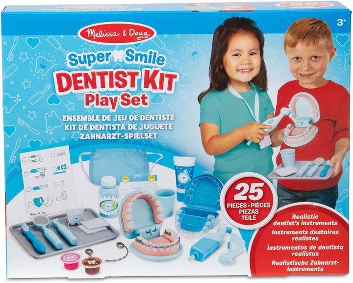 Melissa & Doug Zahnarzt Spielzeug Set für Kinder, Zahnarzt Spielzeug für Kinder, Lernspielzeug für J