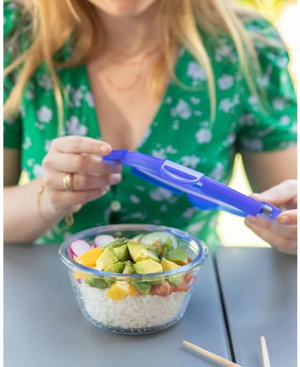 Pyrex Cook & Go Lunchbox, 3 Stück, gleiches Fassungsvermögen (3 x 0,7 l, rund) 3 x 0,7L - Rond, 3 x