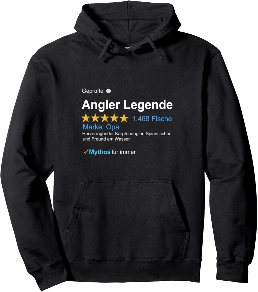 Opa Angler Legende Mythos Geschenk Vatertag Fischen Pullover Hoodie