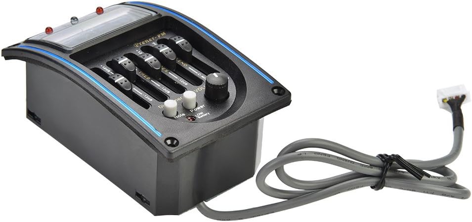 5 Band Tonabnehmer, EQ Equalizer Piezo Digital Tuner Tonabnehmer für Akustikgitarre