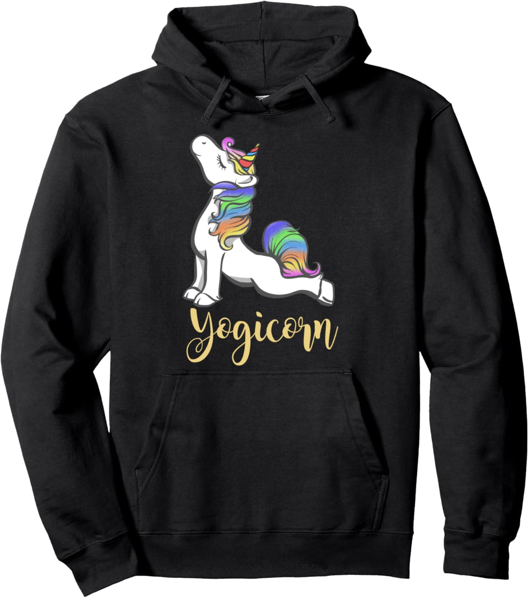 Yogicorn Einhorn Yoga Training Workout Fitness Gym Geschenk Pullover Hoodie