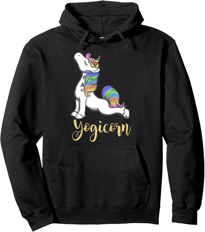 Yogicorn Einhorn Yoga Training Workout Fitness Gym Geschenk Pullover Hoodie
