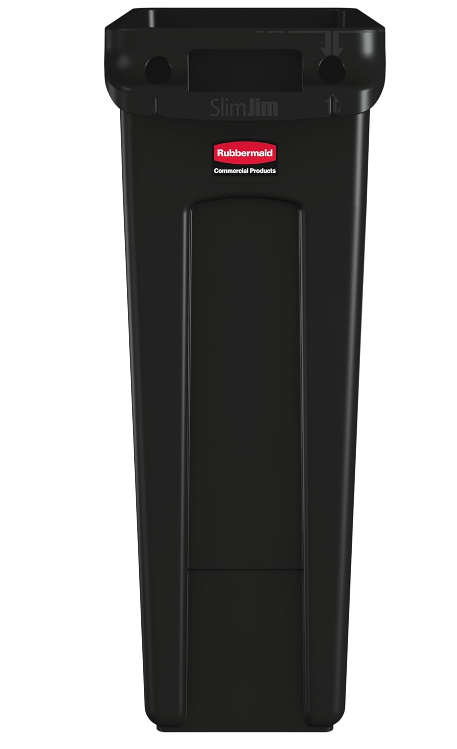 Rubbermaid Commercial Products FG354060BLA Slim Jim mit Lüftungskanälen, 87 L, Schwarz Schwarz 87 L,