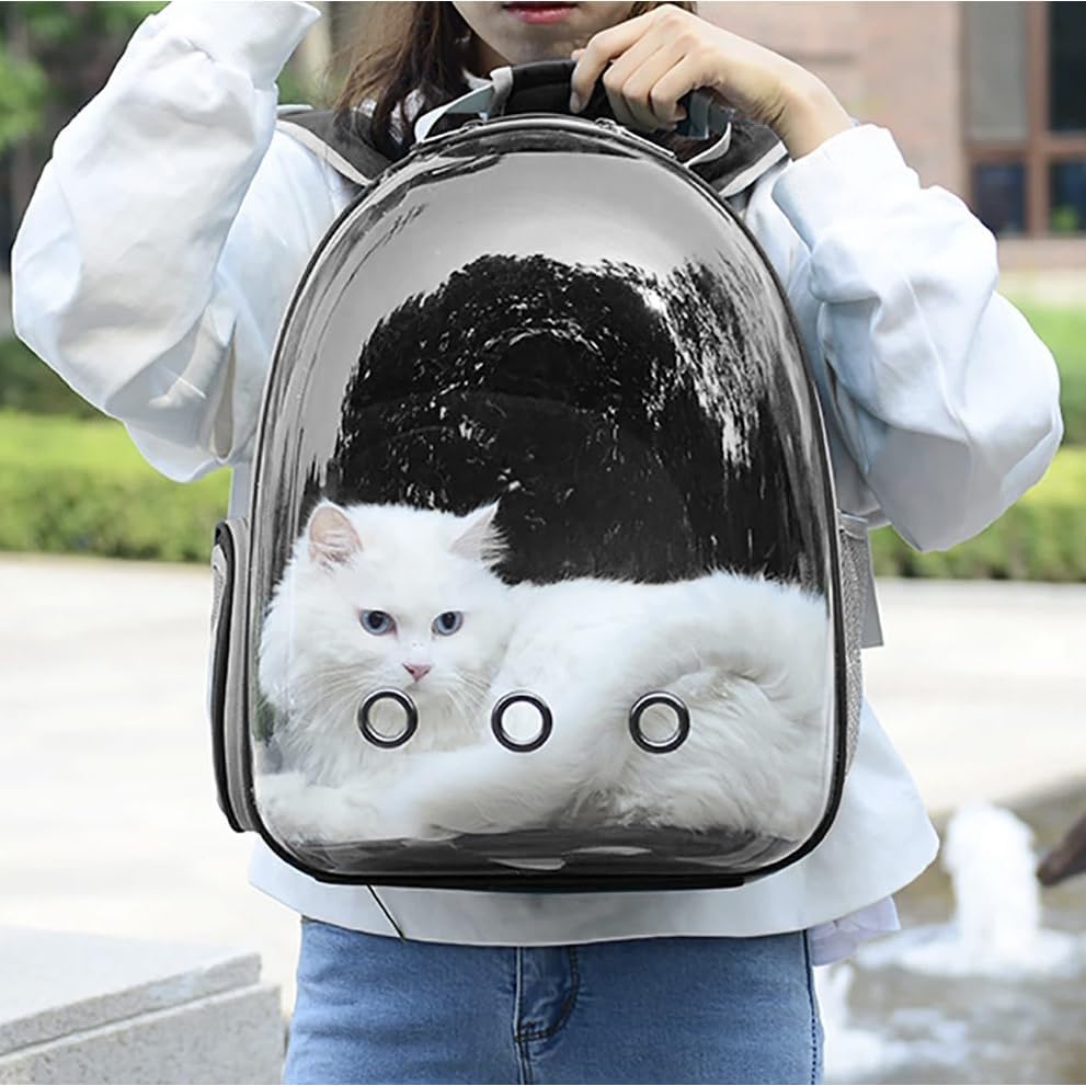 Haustier Rucksack Purlov mit transparentem Plexiglas Atmungsaktiv Raumkapsel für 10kg 23309