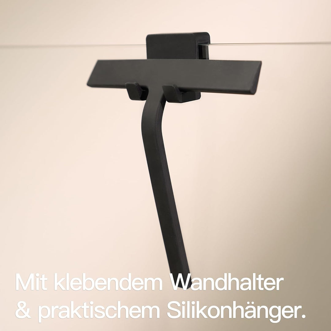 Designfabrik Hamburg Duschabzieher | Silikon Abzieher Dusche | Fensterabzieher Halterung ohne Bohren