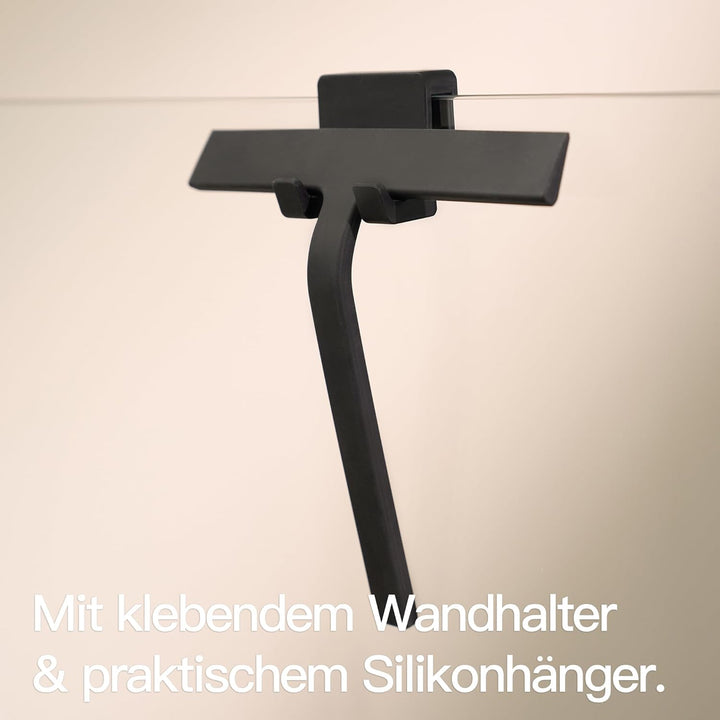Designfabrik Hamburg Duschabzieher | Silikon Abzieher Dusche | Fensterabzieher Halterung ohne Bohren