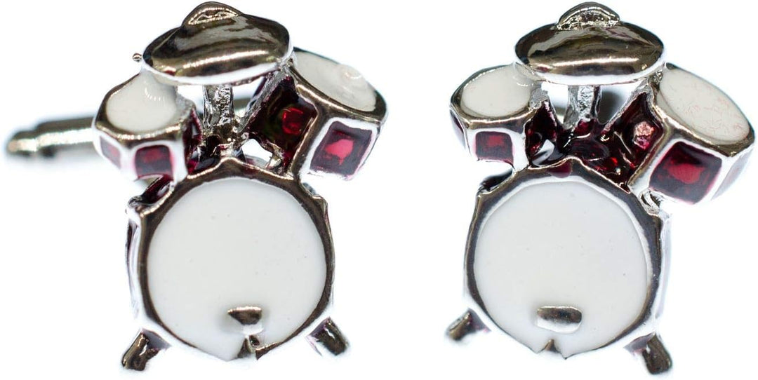 Miniblings Schlagzeug Manschettenknöpfe Miniblings Musik Drums Instrument Knöpfe + Box - Herrenschmu
