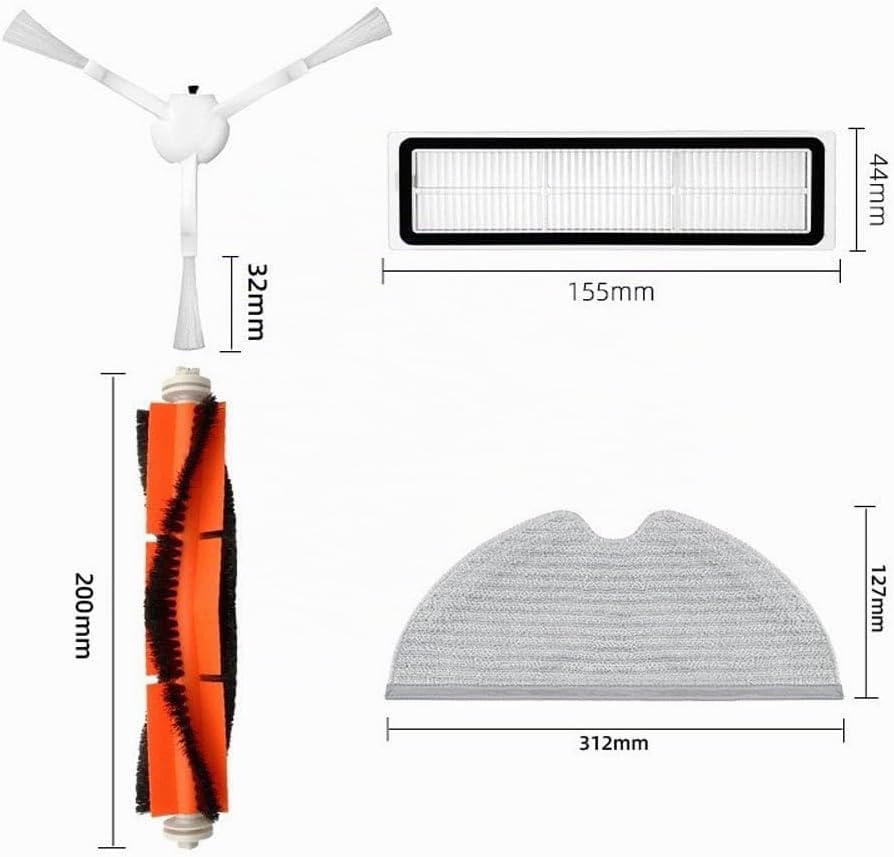 Laimaiou Zubehör Kit Ersatz für Dreame D9 Dreame L10 Pro Dreame D9 Max Dreame D9 Pro Roboter Staubsa
