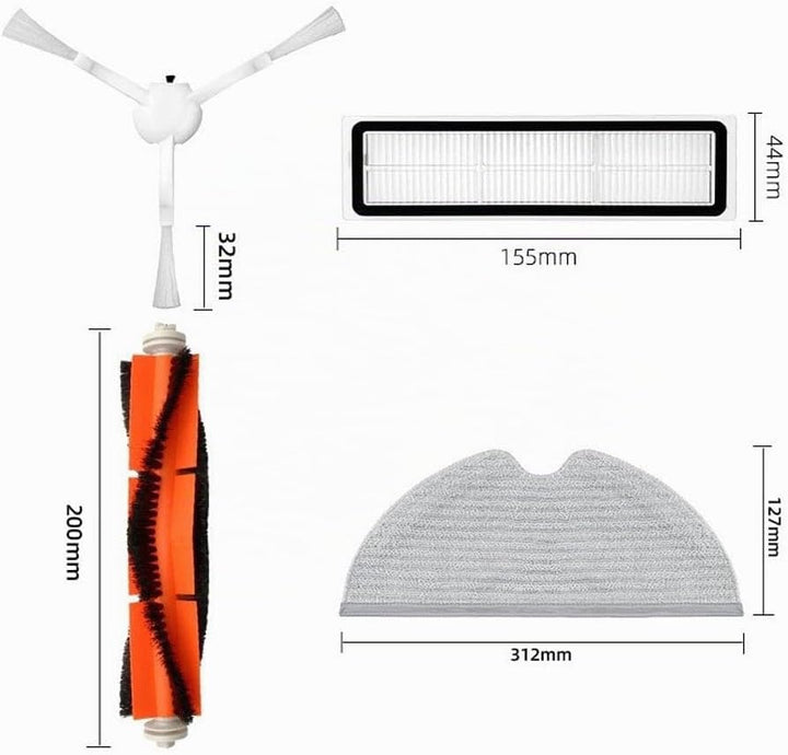 Laimaiou Zubehör Kit Ersatz für Dreame D9 Dreame L10 Pro Dreame D9 Max Dreame D9 Pro Roboter Staubsa