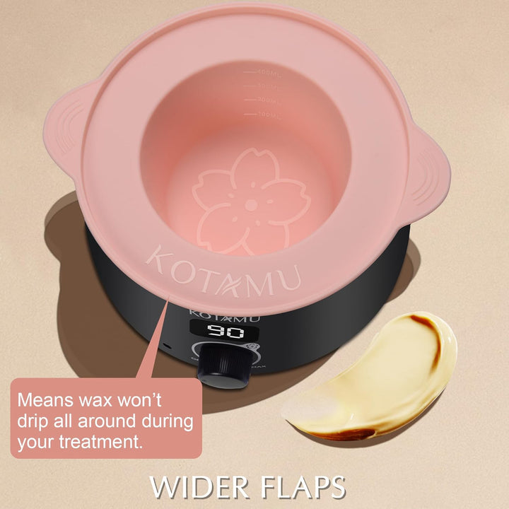 KOTAMU Wachsset, schwarzes digitales Waxing Set für Frauen Männer, empfindliche Haut, Wachs Haarentf