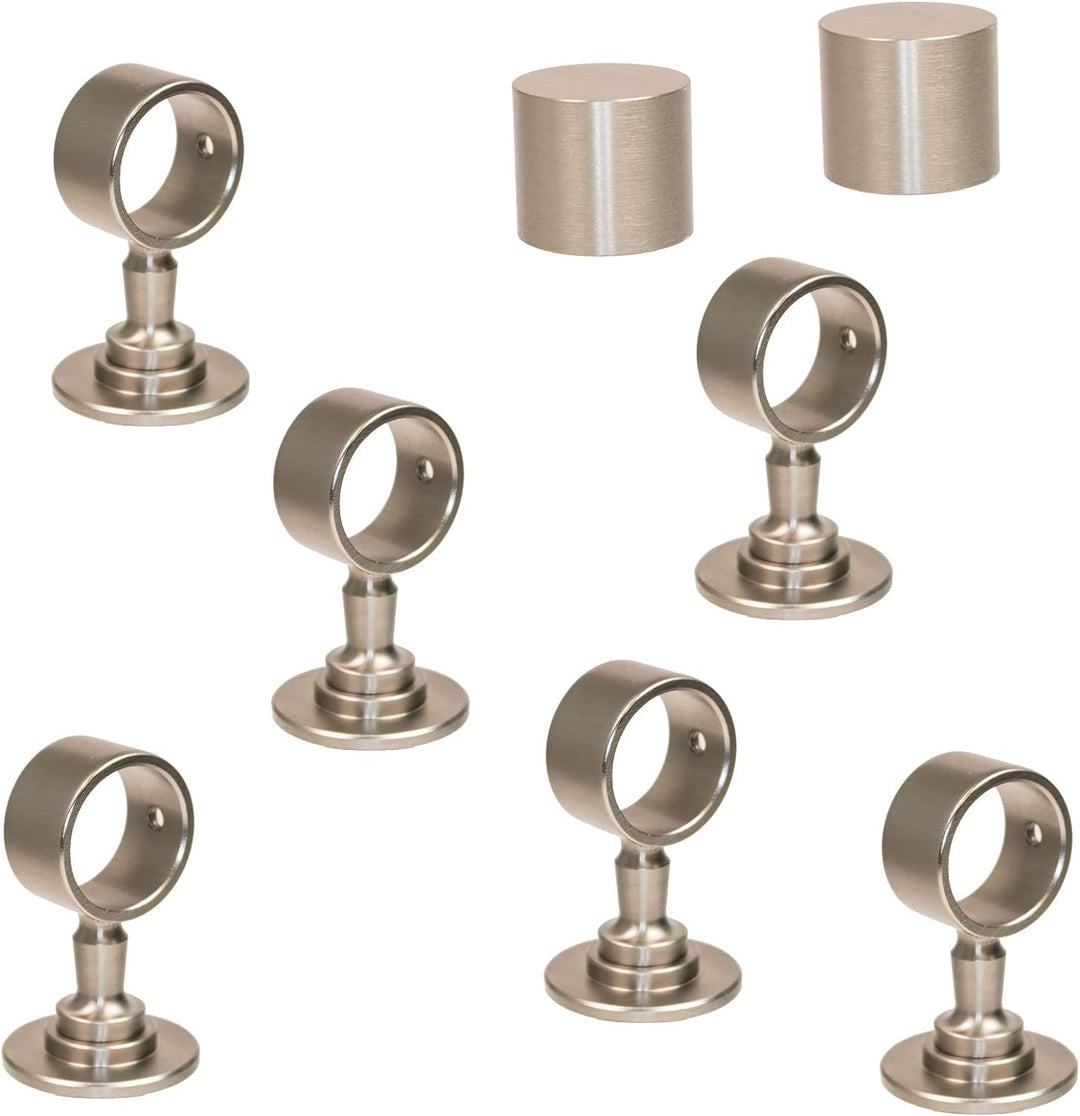 Handlaufseil Set 30mm - bestehend aus 2 Endkappen 6 Seilträger vernickelt und 6m "Nature Touch" Hand