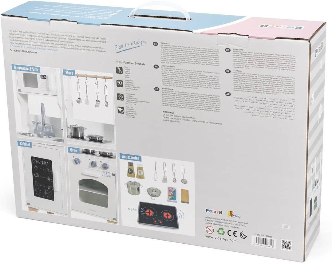 PolarB Play Kitchen White