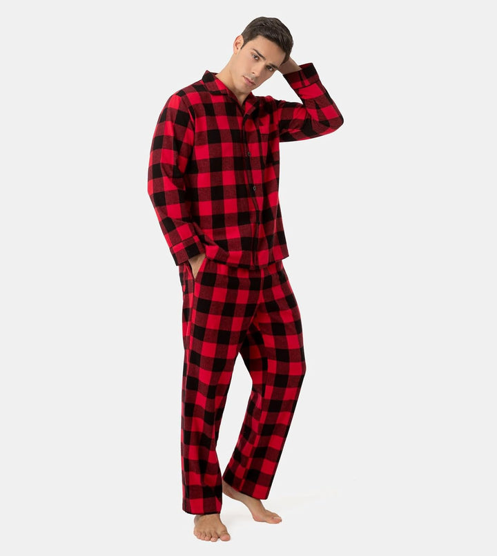 LAPASA Herren Pyjama-Set Schlafanzugset (Extra Warm Flecce Set M129, Wärmer Flanell Set M95, Warm Fl