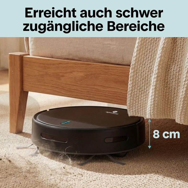 SereneLife Saug Wischroboter mit Selbstreinigung, 3000pa- Saugwischer Roboter, Saugroboter mit APP S