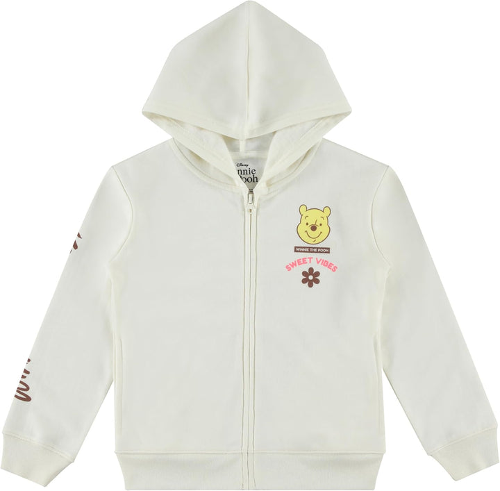 Disney Hoodie Mädchen Stitch, Warme Teddy Fleecejacke Mädchen Teenager, 4-5 Elfenbein