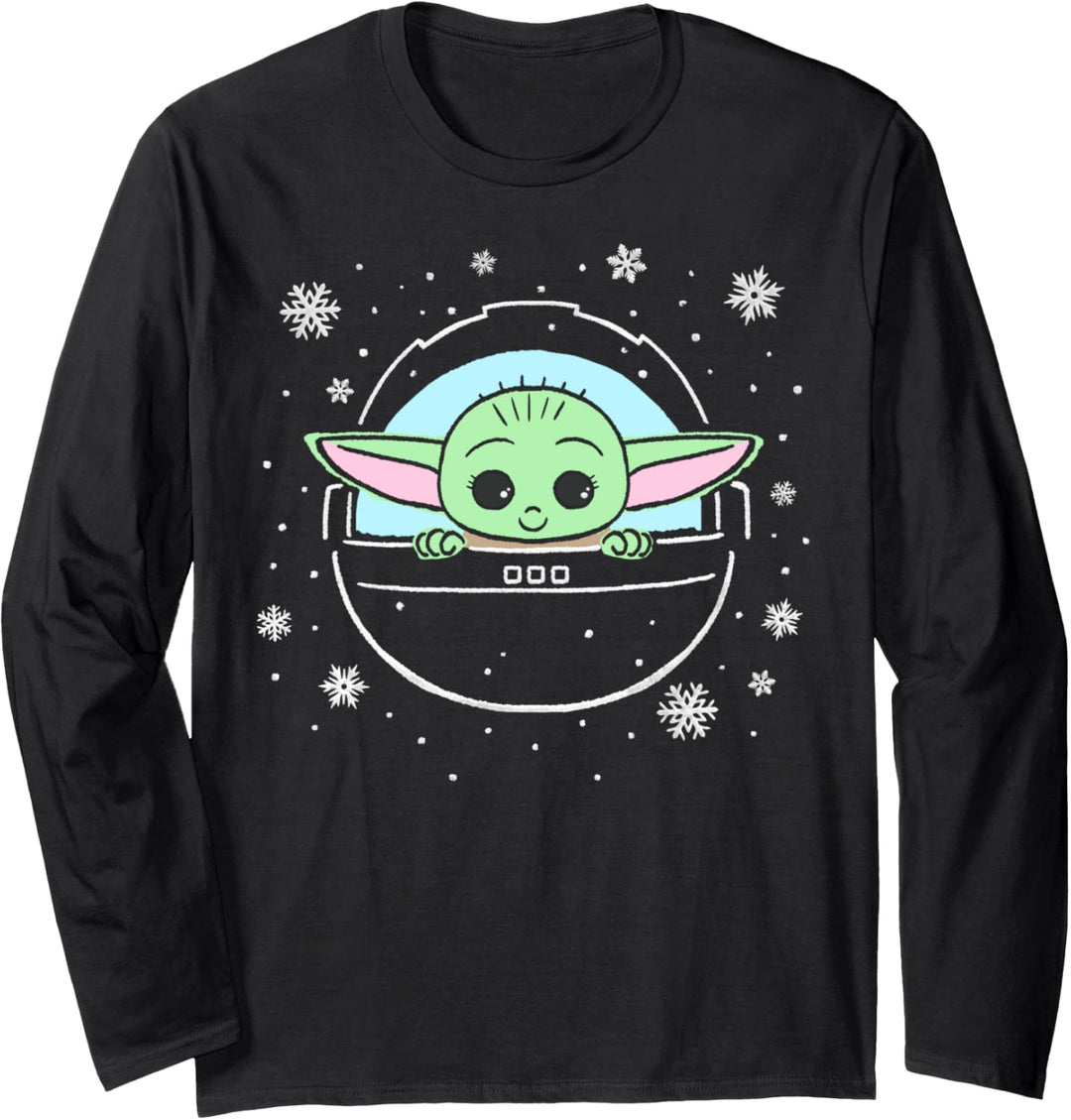 Star Wars: The Mandalorian Christmas The Child Snowflakes Langarmshirt