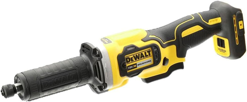 Dewalt Akku-Geradeschleifer (18V, bürstenlos, 6 mm Spannzange, dreistufige Drehzahlelektronik, LED-L