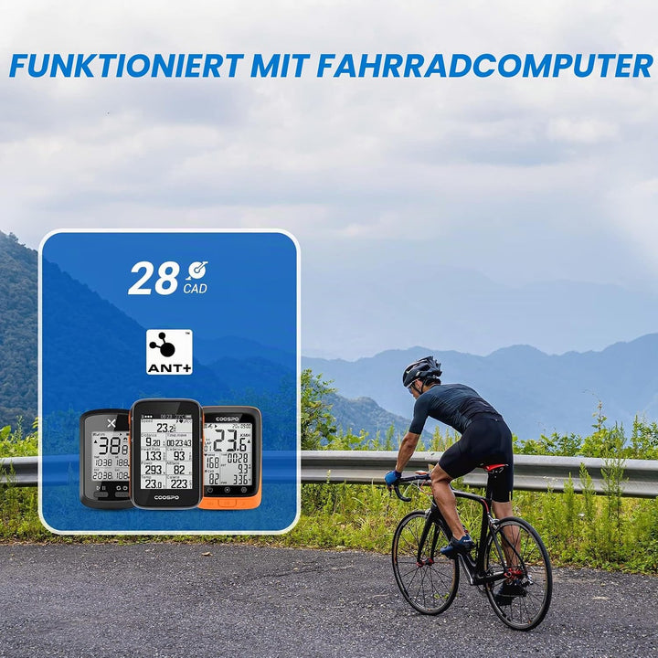 moofit CS9 Geschwindigkeitssensor und Trittfrequenzsensor,Bluetooth &amp; ANT+, Kabelloser Fahrraddrehza