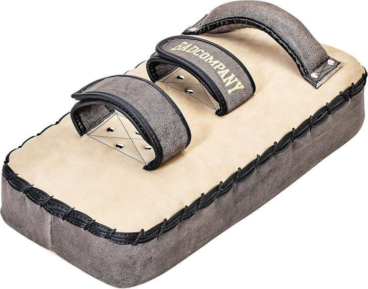 Bad Company Retro Rindsleder Makiwara I Schlagpolster im Mexican-Style I Kicking Pad mit mehrschicht