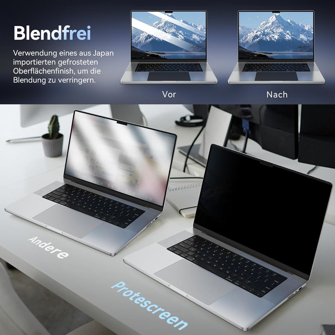 Magnetischer Blickschutzfilter Kompatibel Mit MacBook Pro 14 Zoll(2021-2023) M1 A2442/M2 A2779/M3 A2