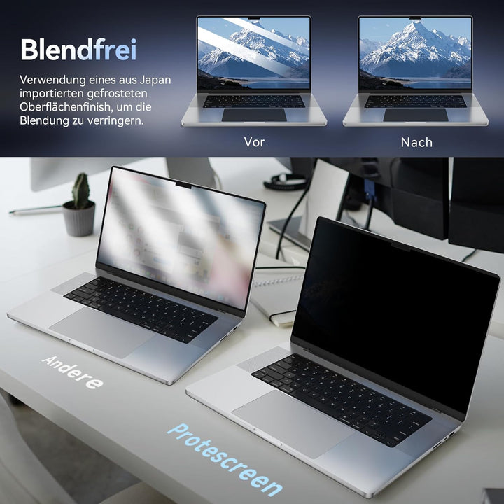Magnetischer Blickschutzfilter Kompatibel Mit MacBook Pro 14 Zoll(2021-2023) M1 A2442/M2 A2779/M3 A2