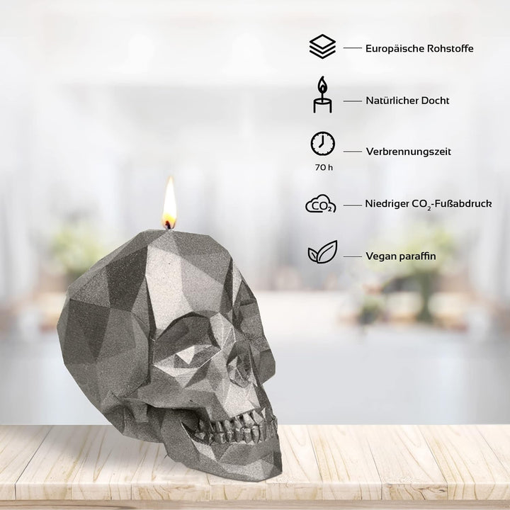 Candellana Skull Kerze Aesthetic 110 x 170 x 130 mm - Kerzen Aesthetic 3D - Candles Aesthetic - Deko
