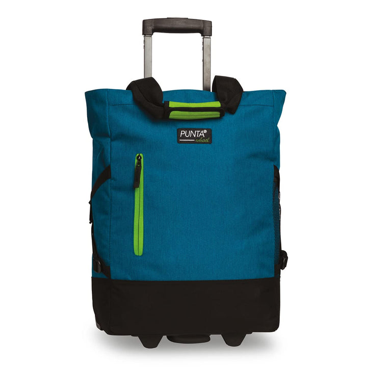 Fabrizio Einkaufstrolley Punta Wheel-Shopping-Roller 52 cm 36 Liter 2 Rollen Petrol/Hellgrün, Petrol