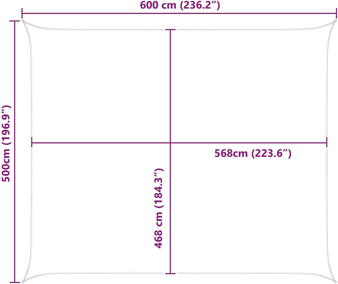 vidaXL Sonnensegel Gelb und Weiss 6 x 5 m 100% Polyester Oxford, Outdoor Schatten, UV-beständig, rec