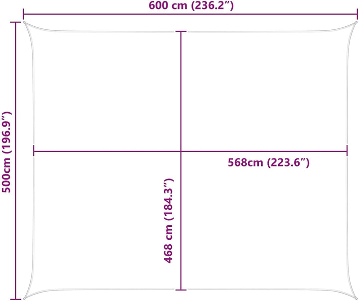 vidaXL Sonnensegel Gelb und Weiss 6 x 5 m 100% Polyester Oxford, Outdoor Schatten, UV-beständig, rec