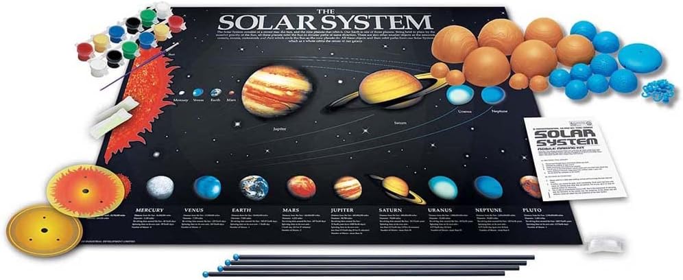 HCM Kinzel 4M Leucht-Sonnensystem Mobile Bastelset - Kreatives Wissenschaftsprojekt für Kinder - Per